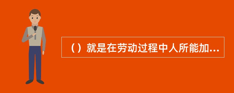 （）就是在劳动过程中人所能加工的一切对象。
