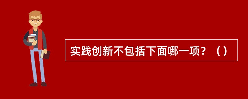 实践创新不包括下面哪一项？（）