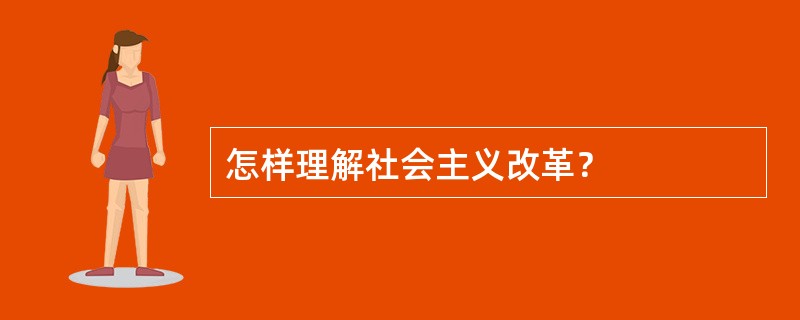 怎样理解社会主义改革？