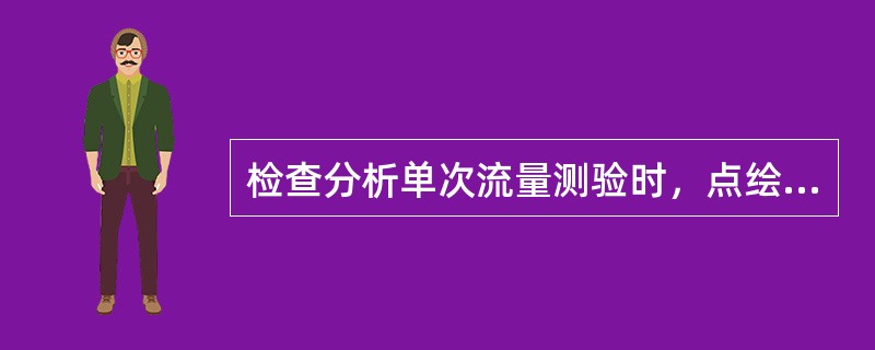 检查分析单次流量测验时，点绘垂线平均流速或浮标流速横向分布图和水道断面图，对照检