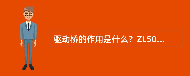 驱动桥的作用是什么？ZL50装载机的驱动桥有哪些部件组成？