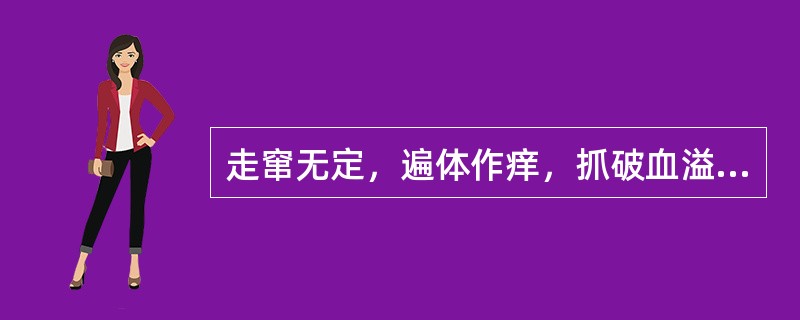 走窜无定，遍体作痒，抓破血溢，随破随收，证属（）。