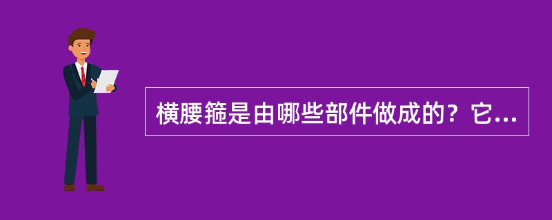 横腰箍是由哪些部件做成的？它主要用于何种货物的加固？是怎样实现其加固功能的？