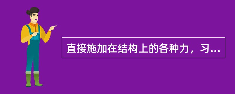 直接施加在结构上的各种力，习惯上称为（）。