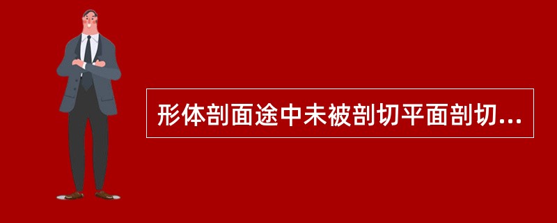 形体剖面途中未被剖切平面剖切到但可见部分的轮廓线用（）绘制，不可见的部分可以不画