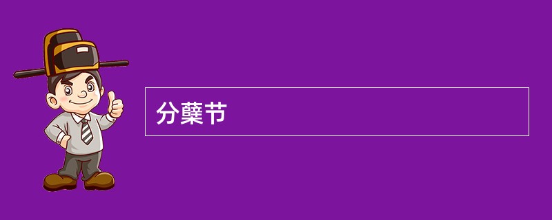 分蘖节