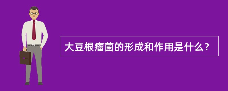 大豆根瘤菌的形成和作用是什么？