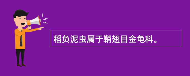 稻负泥虫属于鞘翅目金龟科。