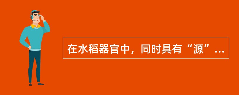 在水稻器官中，同时具有“源”、“库”、“流”三种功能的器官是叶鞘。