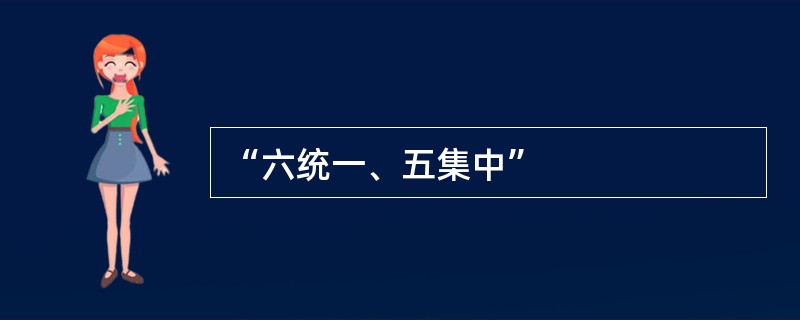 “六统一、五集中”