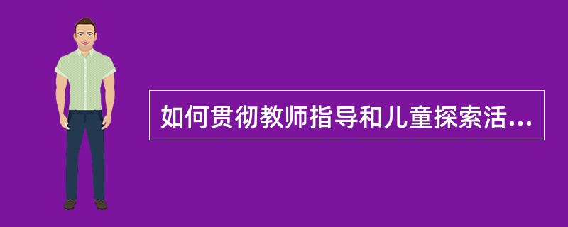 如何贯彻教师指导和儿童探索活动相结合的原则。