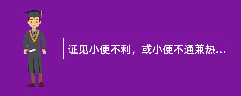 证见小便不利，或小便不通兼热蒸头胀，腹满等，治宜：（）