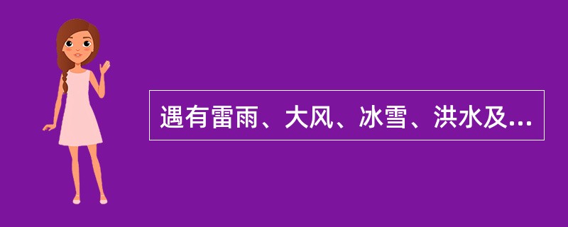 遇有雷雨、大风、冰雪、洪水及事故后的特殊巡视，应由（）一同进行。