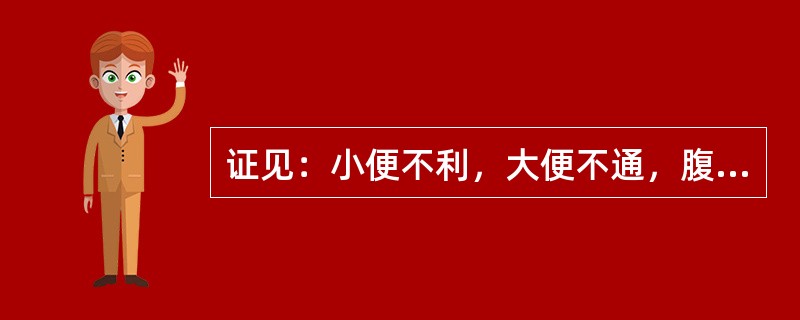 证见：小便不利，大便不通，腹满等为：（）