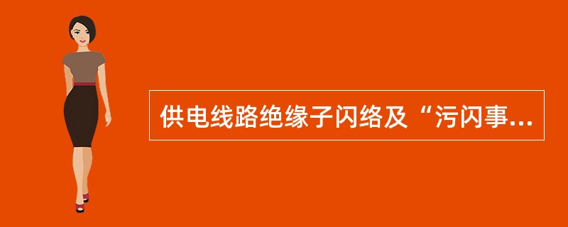 供电线路绝缘子闪络及“污闪事故”的预防。