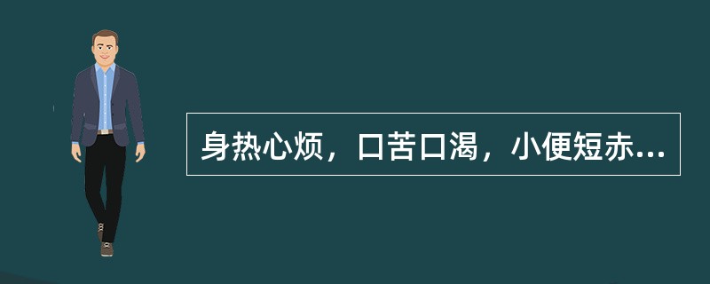 身热心烦，口苦口渴，小便短赤，舌红苔黄，脉弦数。治宜：（）