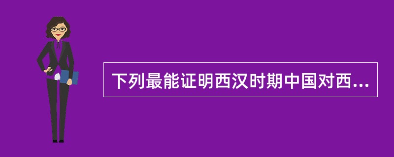 下列最能证明西汉时期中国对西亚和欧洲的丝绸贸易相当兴盛的是（）