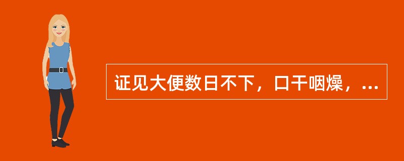 证见大便数日不下，口干咽燥，舌红而干。治宜：（）