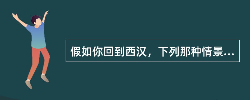 假如你回到西汉，下列那种情景你不可能看到？（）