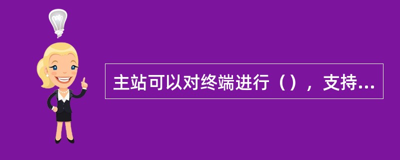 主站可以对终端进行（），支持新上线终端自动上报的配置信息。