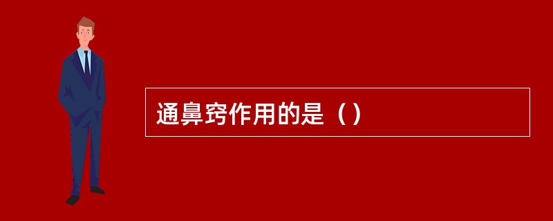 通鼻窍作用的是（）