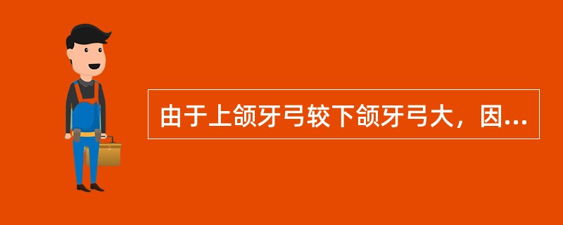 由于上颌牙弓较下颌牙弓大，因而在牙尖交错时呈现覆和覆盖关系，临床上覆和覆盖是指（