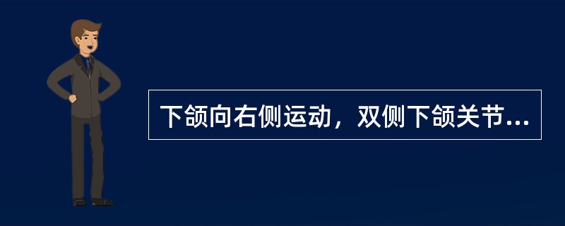 下颌向右侧运动，双侧下颌关节（）