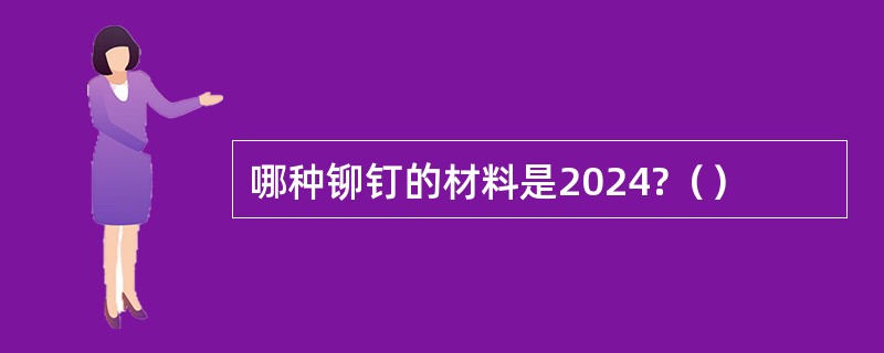 哪种铆钉的材料是2024?（）