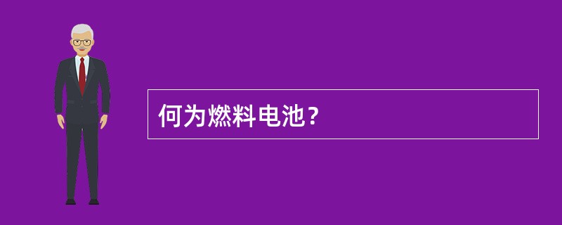 何为燃料电池？
