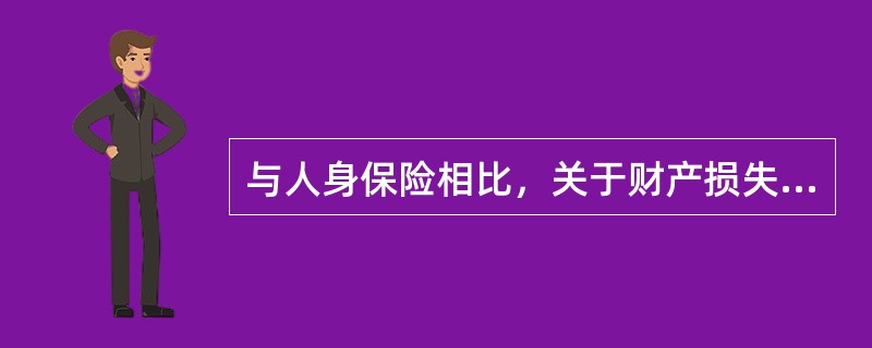 与人身保险相比，关于财产损失保险的保险利益的特殊性，以下描述不正确的是()。