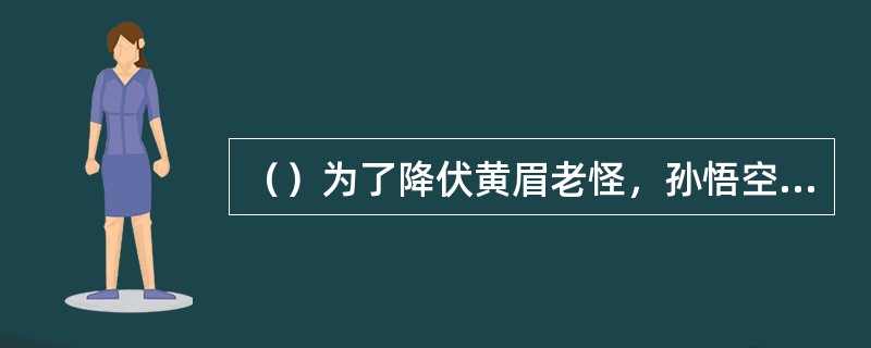 （）为了降伏黄眉老怪，孙悟空听了功曹的话又到何处去找小张太子？