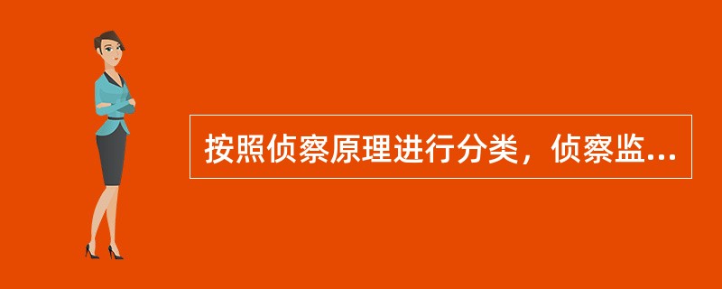 按照侦察原理进行分类，侦察监视任务可以分为光学侦察、电子侦察和声学侦察。