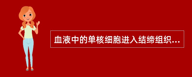 血液中的单核细胞进入结缔组织后成为（）