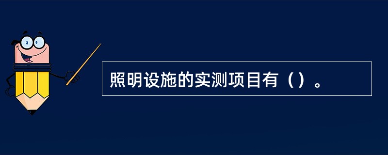 照明设施的实测项目有（）。