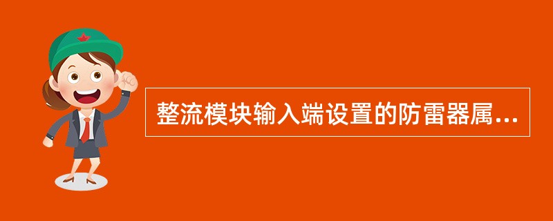 整流模块输入端设置的防雷器属于第（）级防雷。