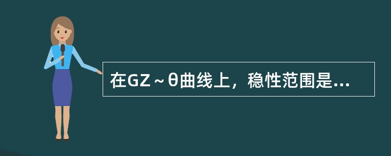 在GZ～θ曲线上，稳性范围是指（）。