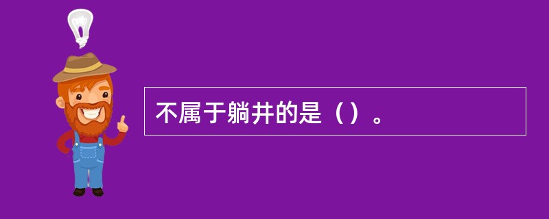 不属于躺井的是（）。