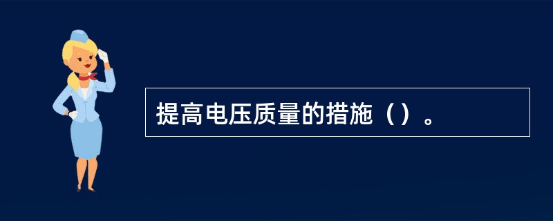 提高电压质量的措施（）。