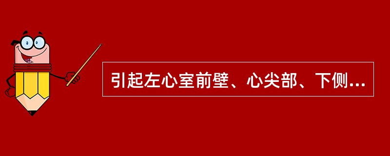 引起左心室前壁、心尖部、下侧壁、前间隔和二尖瓣前乳头肌梗死见于（）