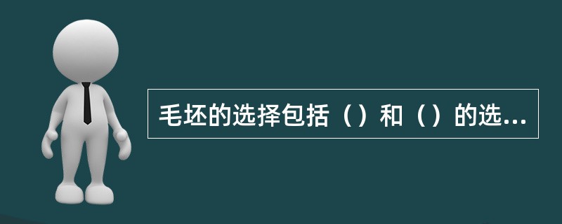 毛坯的选择包括（）和（）的选择。