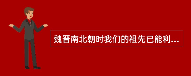 魏晋南北朝时我们的祖先已能利用发酵技术制作馒头。