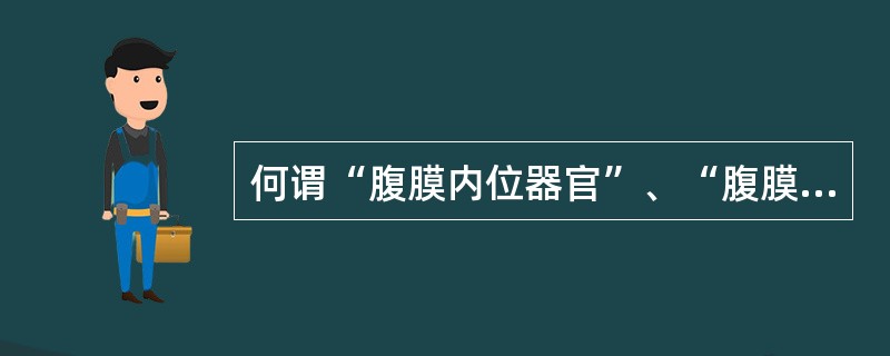 何谓“腹膜内位器官”、“腹膜间位器官”、“腹膜外位器官”？各有哪些？