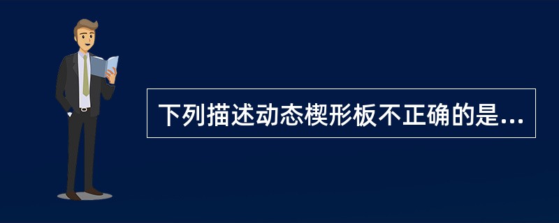 下列描述动态楔形板不正确的是（）。