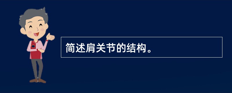 简述肩关节的结构。