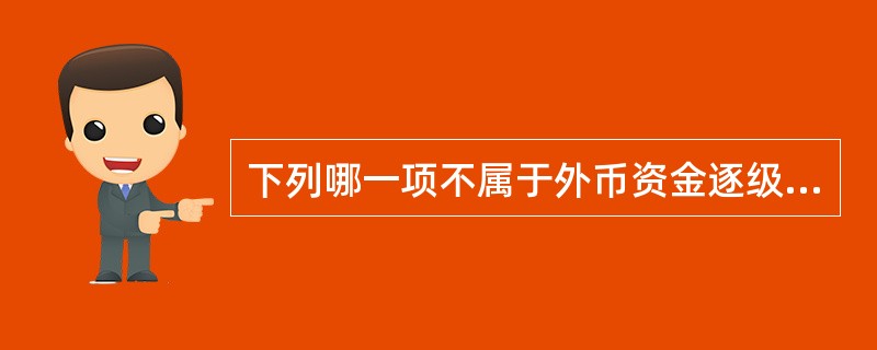 下列哪一项不属于外币资金逐级调拨（）。