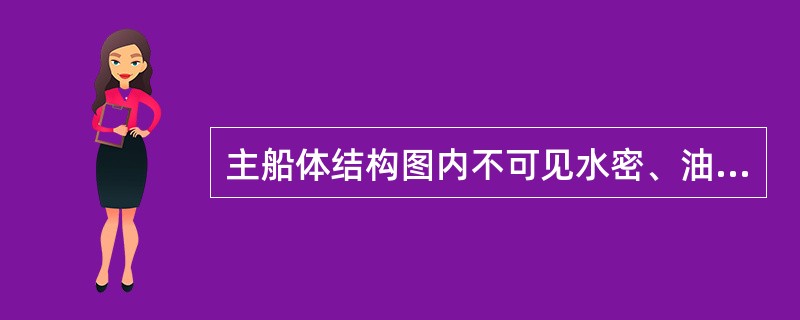 主船体结构图内不可见水密、油密板材简化线用（）表示。