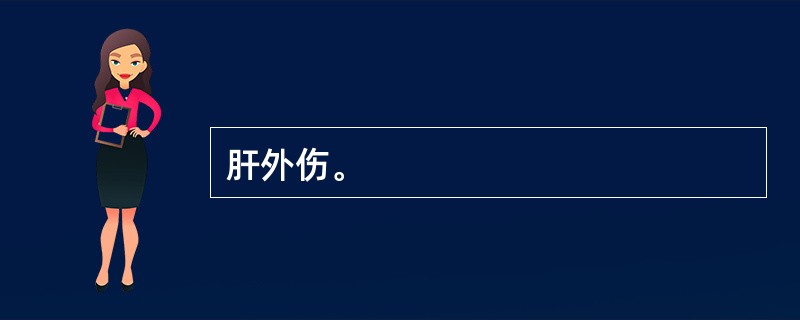 肝外伤。