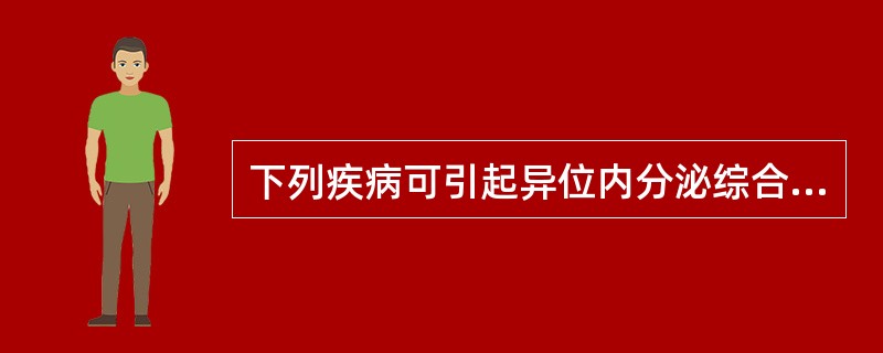 下列疾病可引起异位内分泌综合征的是（）