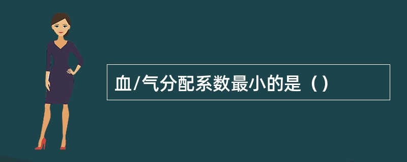 血/气分配系数最小的是（）