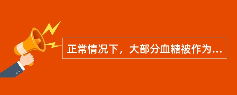 正常情况下，大部分血糖被作为燃料的器官是（）